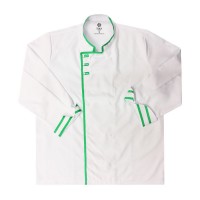 Aşçı Ceketi Dekoratif Çıt Çıt Yeşil Biye